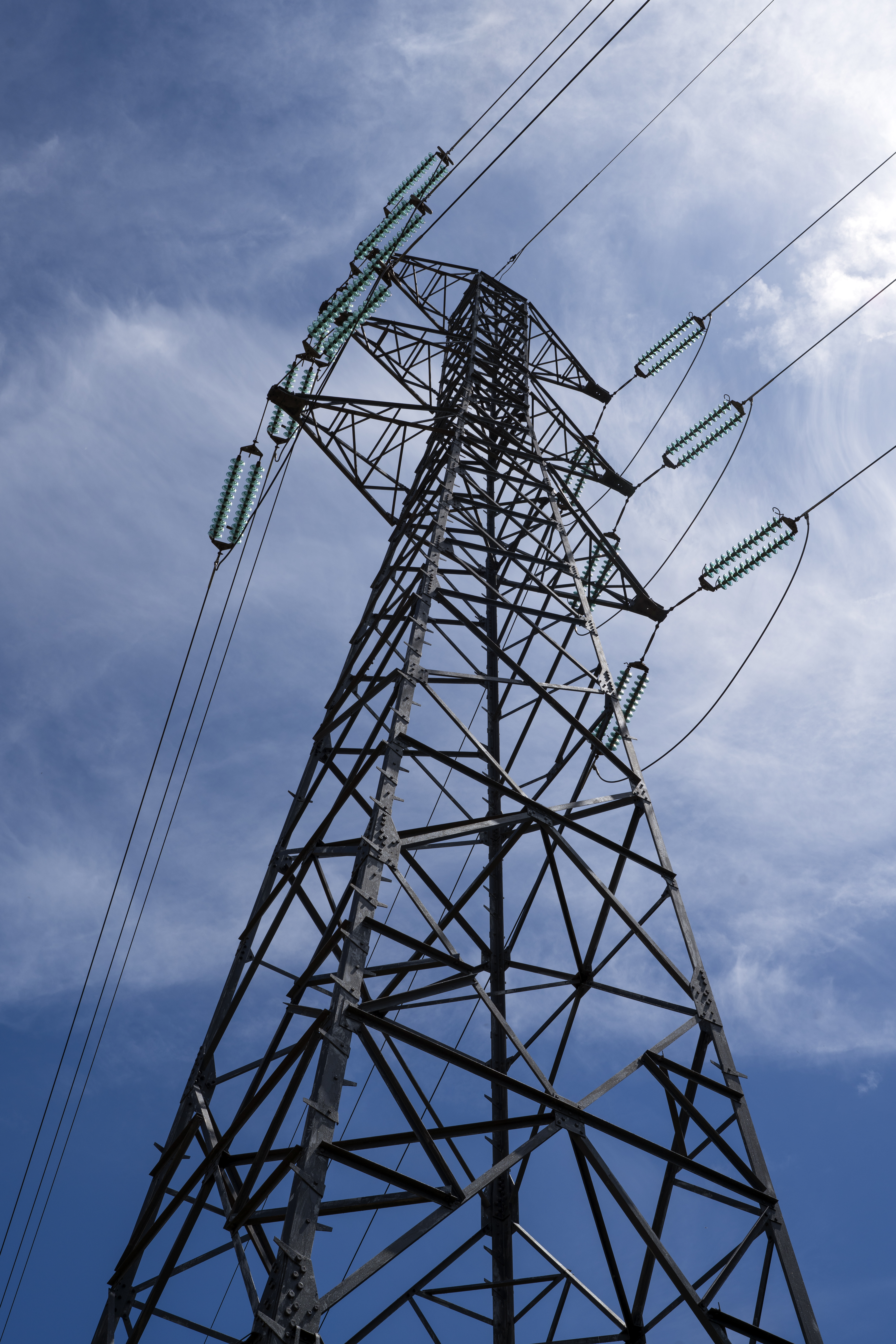 High-voltage transmission pylon - Southeast power corridor infrastructure